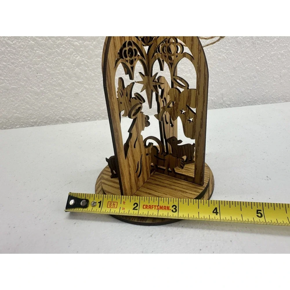 Kurt Adler 3D Laser Cut Wood Nativity Ornament D3424
